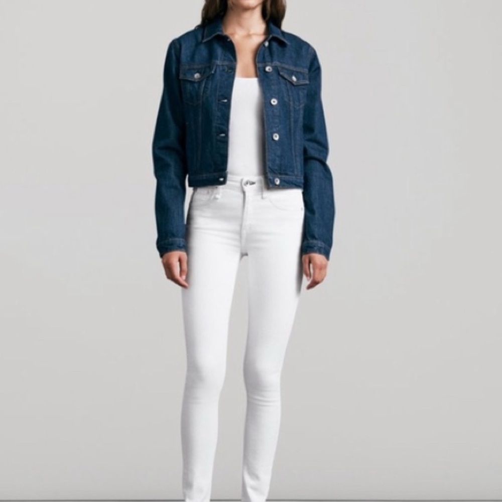 rag & bone mid-rise, skinny white stretch denim